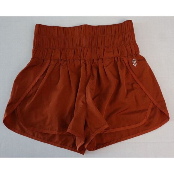 Free People Movement OB1128291 Women's Sz S Red Earth/Rust The Way Home Shorts - Picture 1 of 11